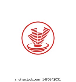 Sound waves logo vector illustration design template