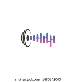 Sound waves logo vector illustration design template