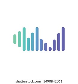 Sound waves logo vector illustration design template