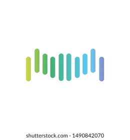 Sound waves logo vector illustration design template