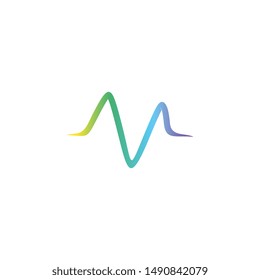 Sound waves logo vector illustration design template