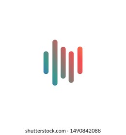 Sound waves logo vector illustration design template