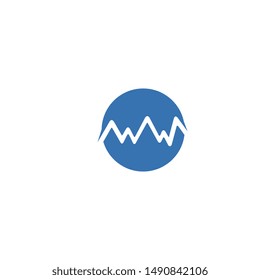 Sound waves logo vector illustration design template