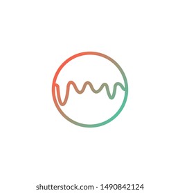 Sound waves logo vector illustration design template