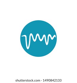 Sound waves logo vector illustration design template
