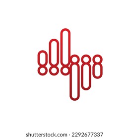 Sound waves logo vector illustration design template