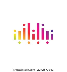 Plantilla de diseño de ilustraciones vectoriales del logotipo de ondas de sonido