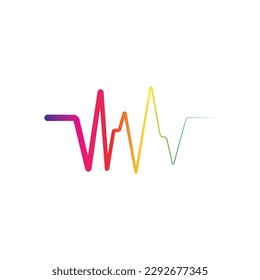 Sound waves logo vector illustration design template