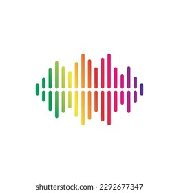 Sound waves logo vector illustration design template