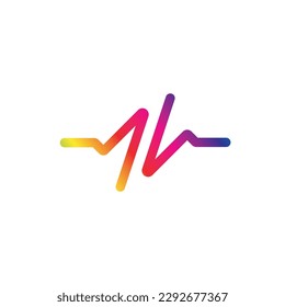 Sound waves logo vector illustration design template