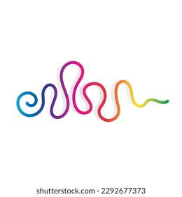 Sound waves logo vector illustration design template