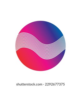Plantilla de diseño de ilustraciones vectoriales del logotipo de ondas de sonido