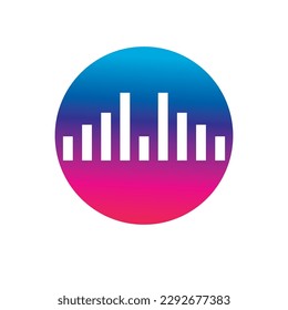 Plantilla de diseño de ilustraciones vectoriales del logotipo de ondas de sonido