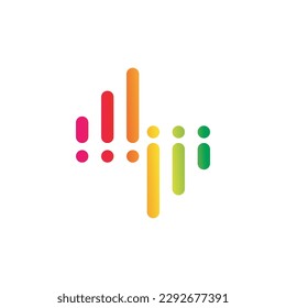 Sound waves logo vector illustration design template