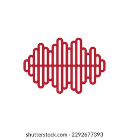 Sound waves logo vector illustration design template