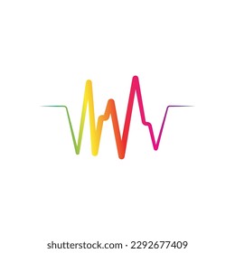 Sound waves logo vector illustration design template