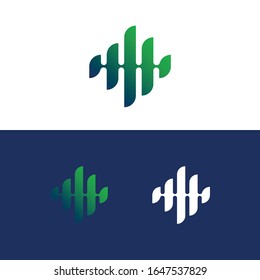 Sound waves logo volume symbol radio signal sign musical icon