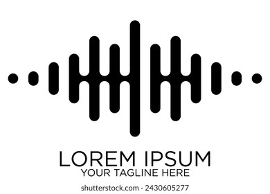 Sound waves Modern sound equalizer. Radio wave icons. Volume level symbols