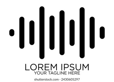 Sound waves Modern sound equalizer. Radio wave icons. Volume level symbols