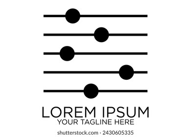 Sound waves Modern sound equalizer. Radio wave icons. Volume level symbols