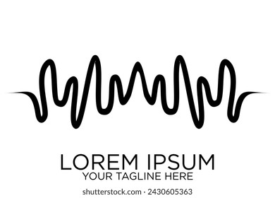 Sound waves Modern sound equalizer. Radio wave icons. Volume level symbols