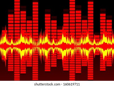 Sound waves  Music background