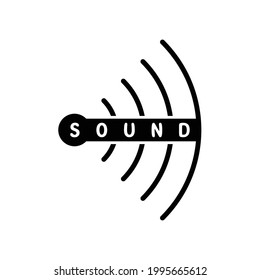 sound and sound waves on a white background