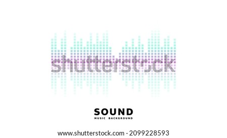Sound waves on white background , Flat Modern design , illustration Vector EPS 10