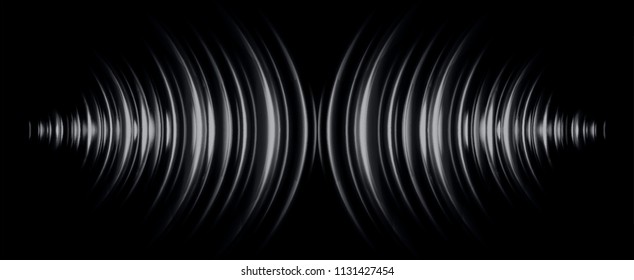 Sound waves oscillating dark black light, Abstract technology background. Vector. loudspeaker