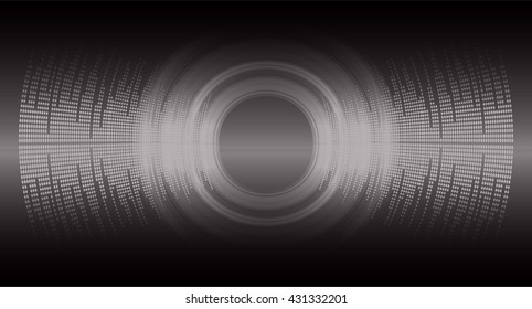 Sound waves oscillating dark black light, Wave Abstract technology background. Vector wave. water wave