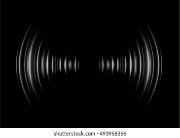 Sound waves oscillating dark black light, Abstract technology background. Vector.