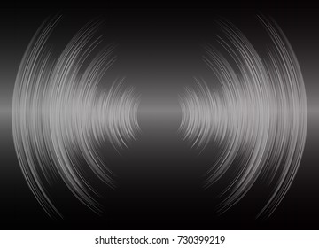 Sound waves oscillating dark black light, Abstract technology background. Vector.