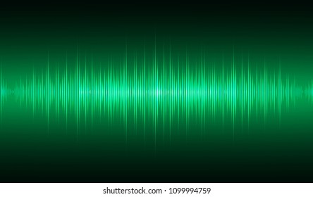 Sound waves oscillating dark blue light, Abstract technology background. Vector.
