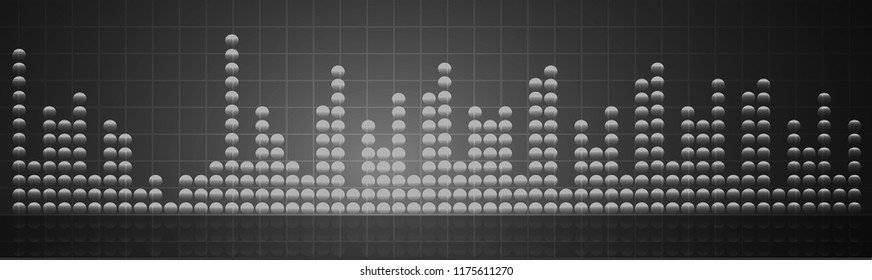 Sound waves oscillating dark blue light