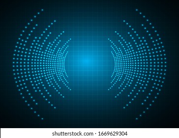 ondas sonoras oscilando luz