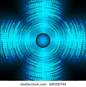 Sound waves oscillating dark blue light, Abstract technology background. Vector.