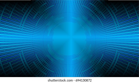 Sound waves oscillating dark blue light, Abstract technology background. Vector.