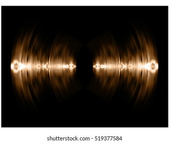 Sound waves oscillating dark brown light, Wave Abstract technology background. Vector wave.