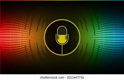 Sound waves oscillating dark light
