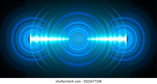 Sound waves oscillating dark light
