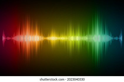 Sound waves oscillating dark light