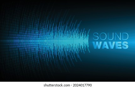 Sound waves oscillating dark light