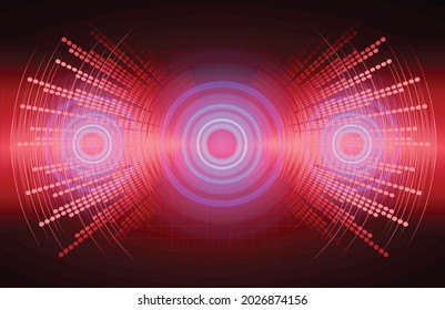 Sound waves oscillating dark light