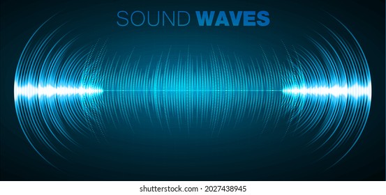 Sound waves oscillating dark light