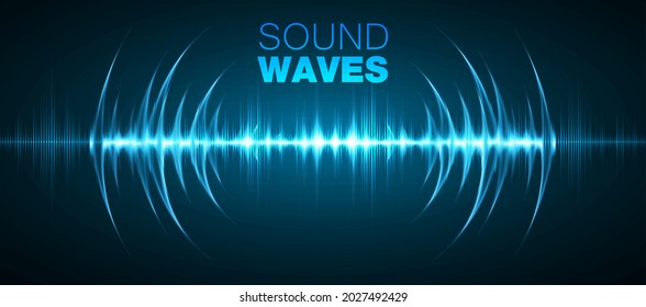 Sound waves oscillating dark light