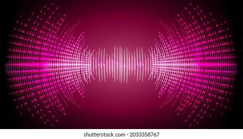 Sound waves oscillating dark light