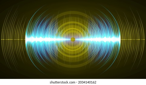 Sound waves oscillating dark light