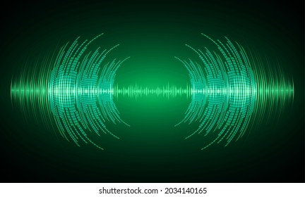 Sound waves oscillating dark light