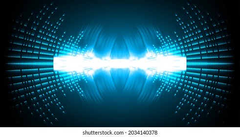 Sound waves oscillating dark light