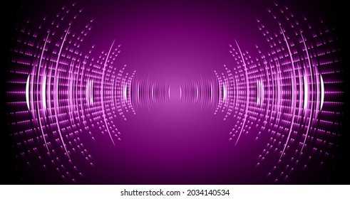 Sound waves oscillating dark light